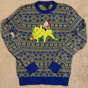 Alex Stevens Santa Dinosaur Stegosaurus Ugly Christmas Sweater M